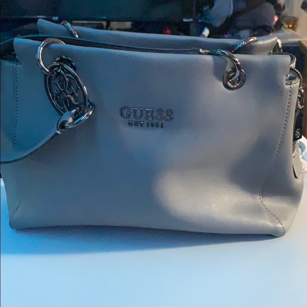Gray Guess handbag